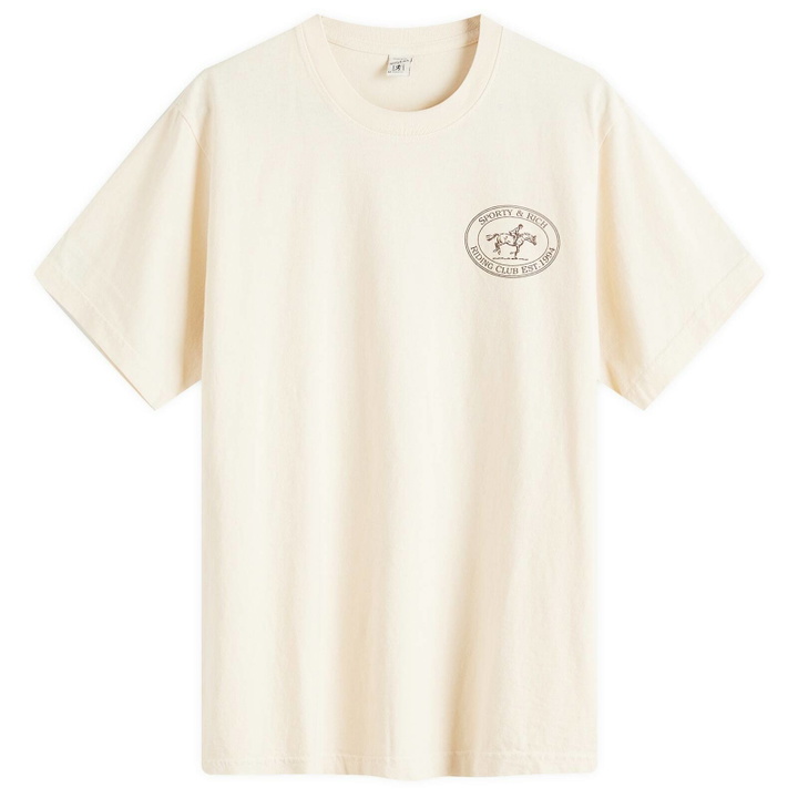 Photo: Sporty & Rich Women's Riding Club T-Shirt in Cream