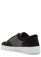 Jude Llow Telier Panelled Grained Leather Sneakers Black