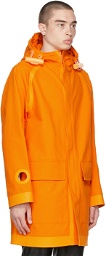 Burberry Orange Cut-Out Detail Coat
