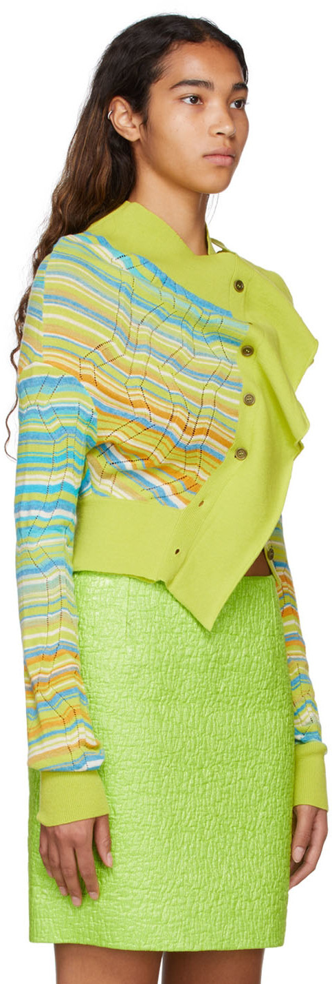 Kiko Kostadinov Green Tiwi Cardigan Kiko Kostadinov Kiko Kostadinov Green Tiwi Cardigan Kiko Kostadinov