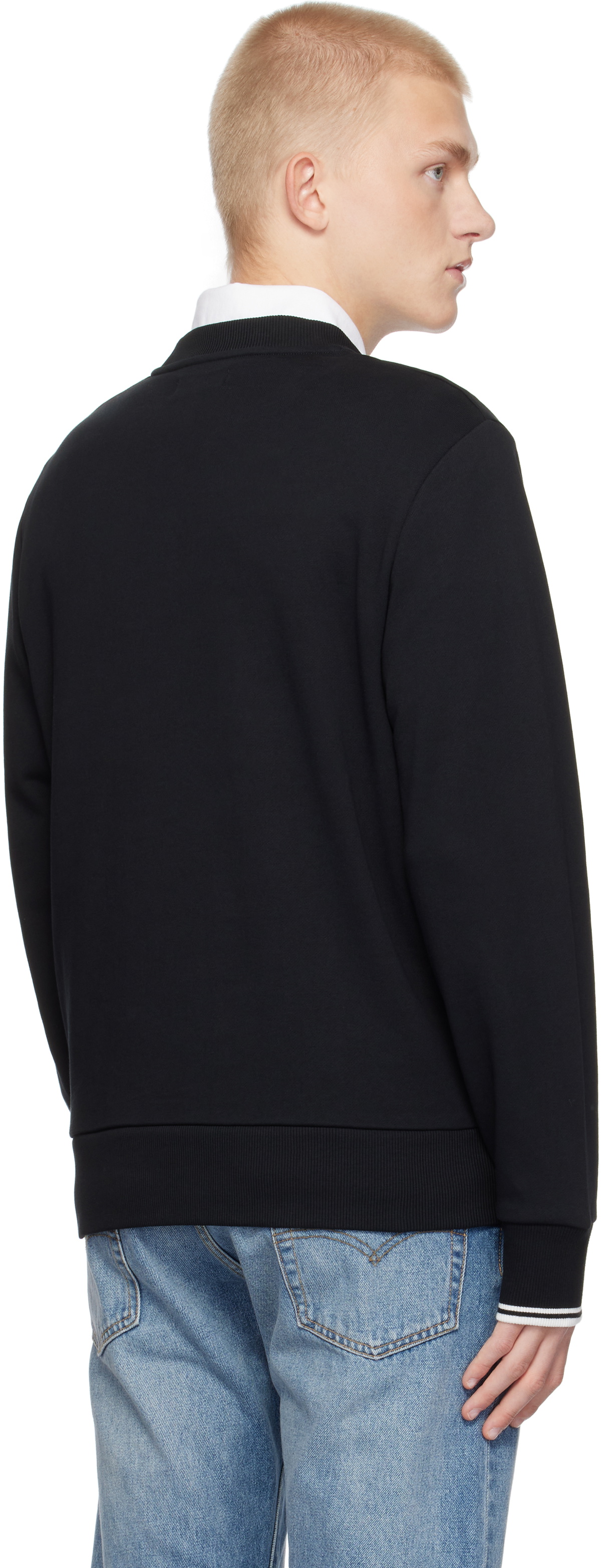 Fred Perry Black Crew Neck Sweatshirt