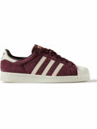adidas Originals - Superstar 82 Leather and Rubber-Trimmed Suede Sneakers - Red