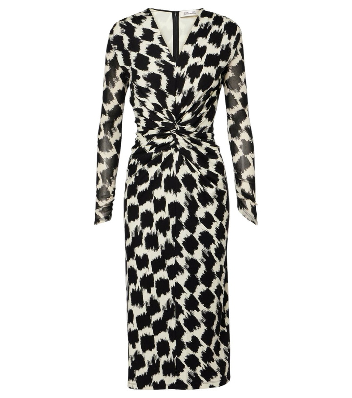 Photo: Diane von Furstenberg Libra printed gathered midi dress