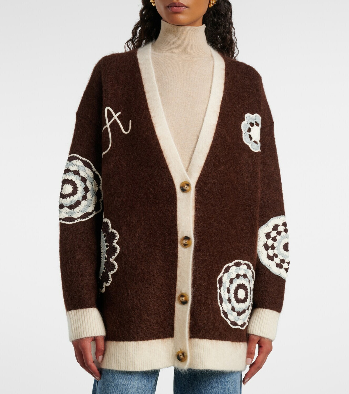 Alémais Crochet-trimmed cardigan