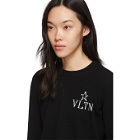 Valentino Black VLTN Star Crewneck Sweater