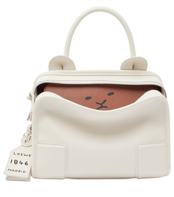 Photo: Loewe Amazona 180 Lion Intarsio Small tote bag