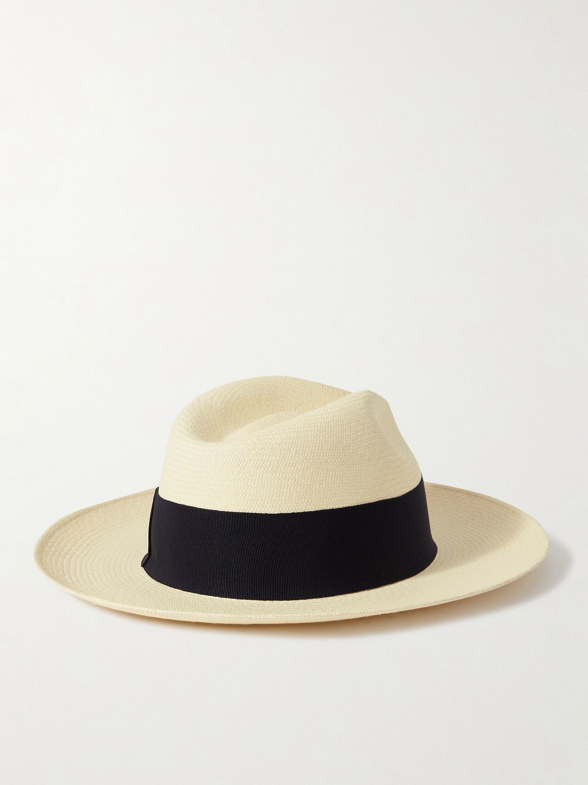 Frescobol Carioca Rafael Grosgrain Trimmed Straw Panama Hat