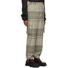 Feng Chen Wang Beige Check Straight Cargo Pants