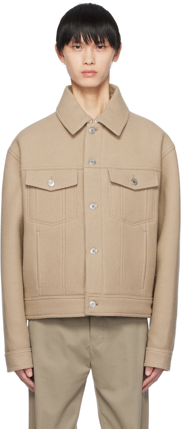 AMI Paris Beige Boxy Jacket AMI