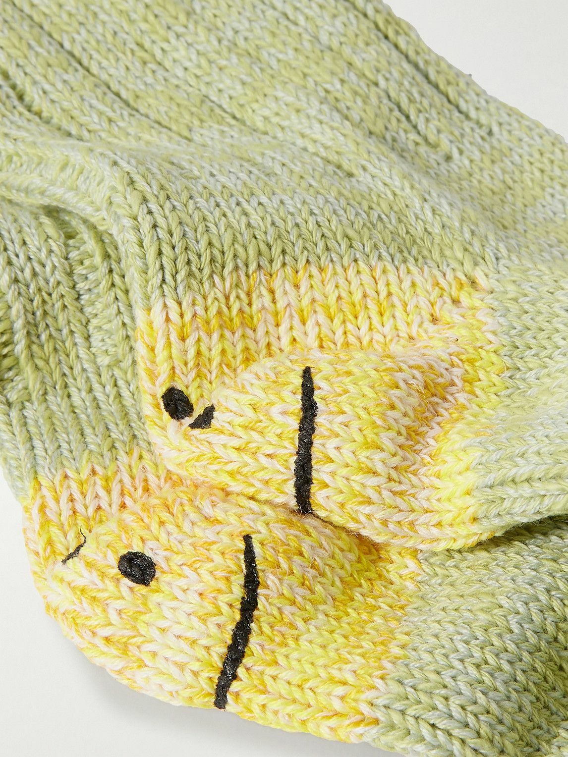 KAPITAL - Intarsia Ribbed Cotton--Blend Socks