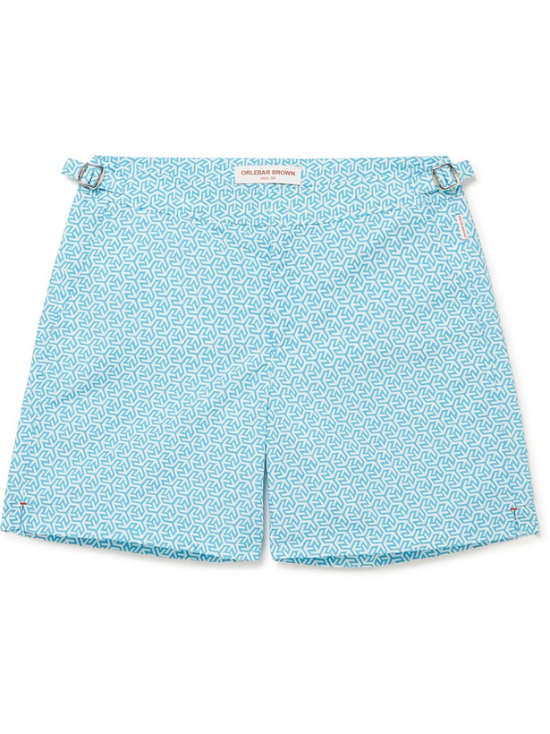 Photo: Orlebar Brown - Bulldog Mid-Length Printed Swim Shorts - Blue