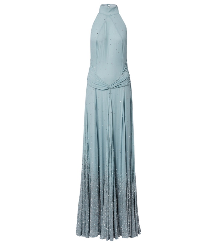 Photo: The New Arrivals Ilkyaz Ozel Halo embellished draped silk gown