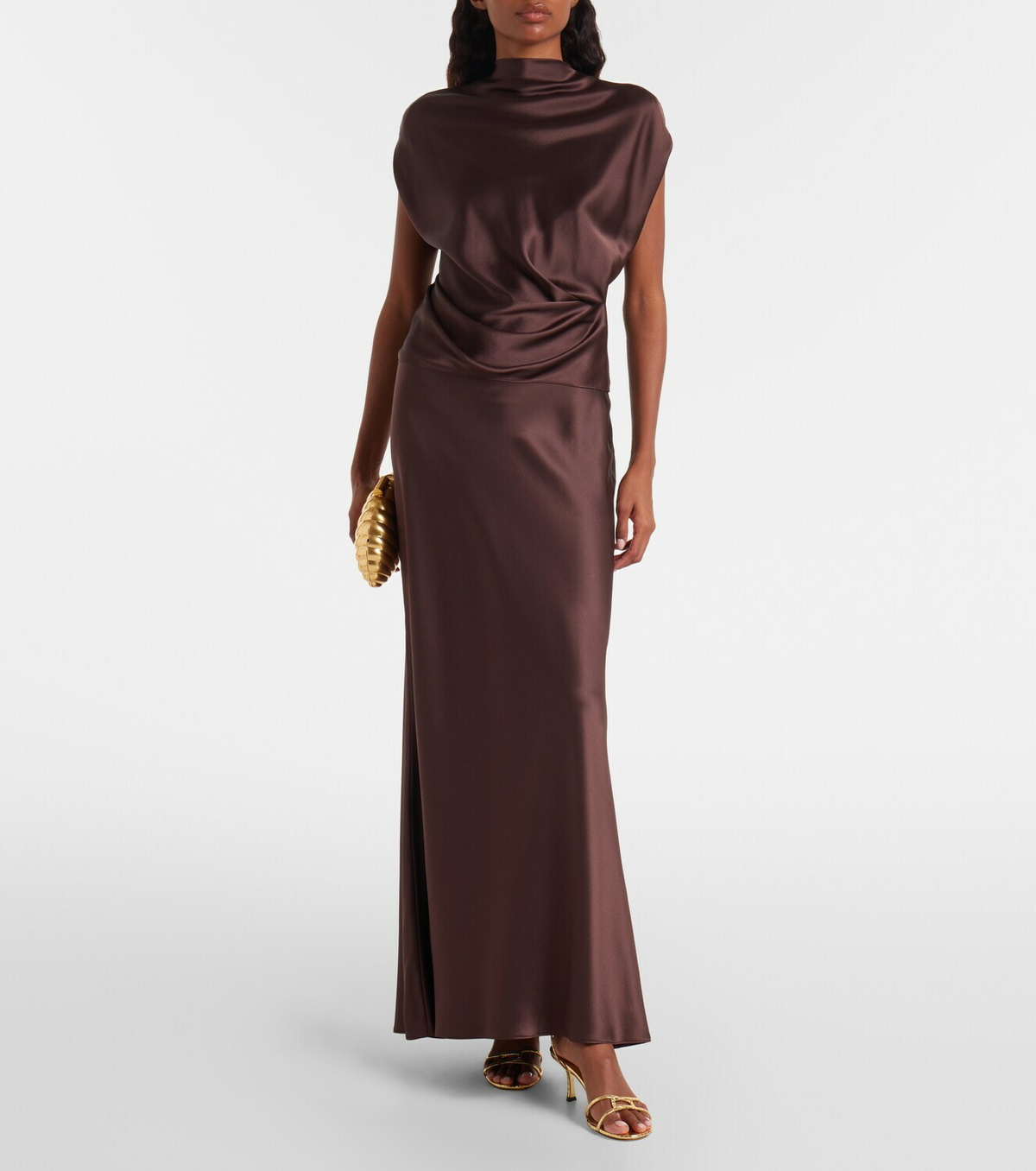 The Sei Silk satin maxi skirt