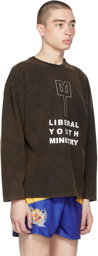 Liberal Youth Ministry Black Faded Logo Long Sleeve T-Shirt