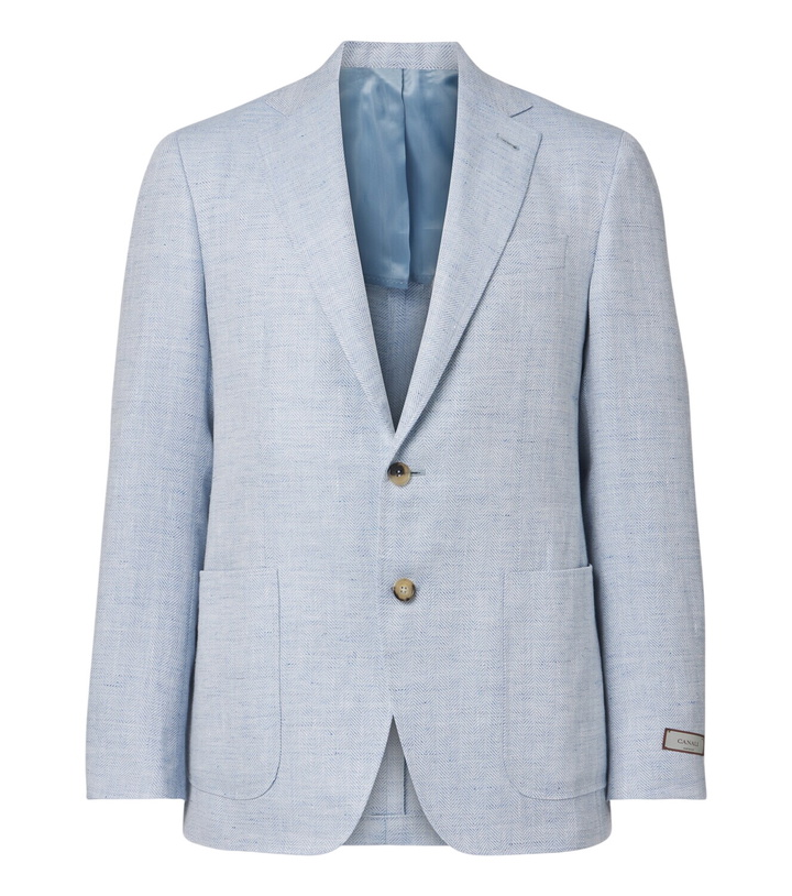 Photo: Canali Herringbone linen and wool blazer