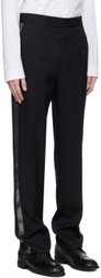 SAPIO Black Creased Trousers