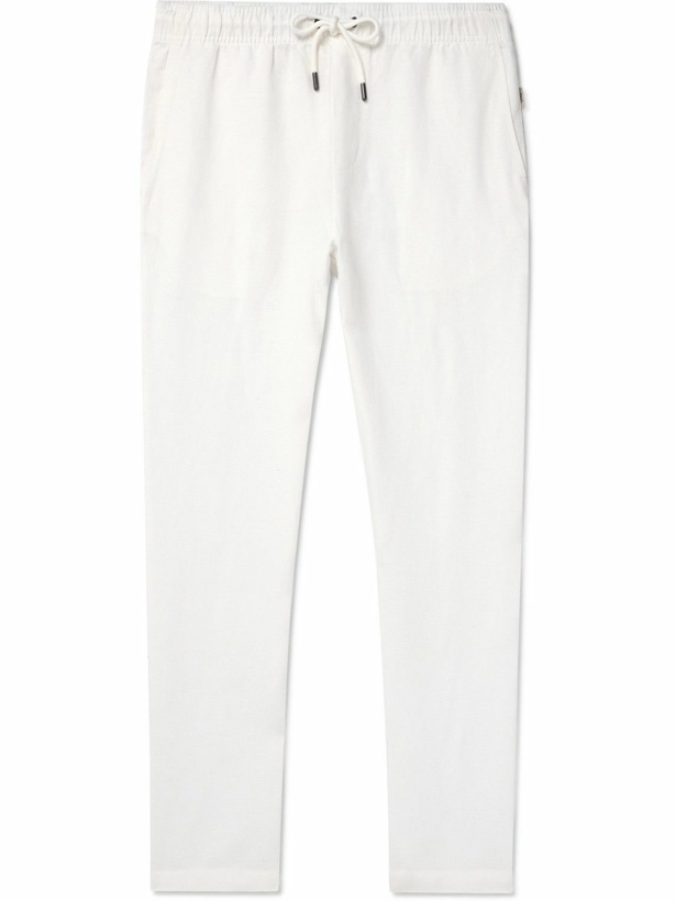 Photo: Onia - Air Straight-Leg Linen and Lyocell-Blend Drawstring Trousers - White