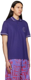 Versace Jeans Couture Blue V-Emblem Polo