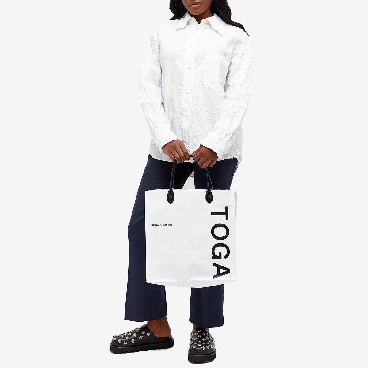 TOGA Women's Logo Small Tote Bag in White