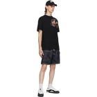 Palm Angels Black Bandana Mesh Shorts