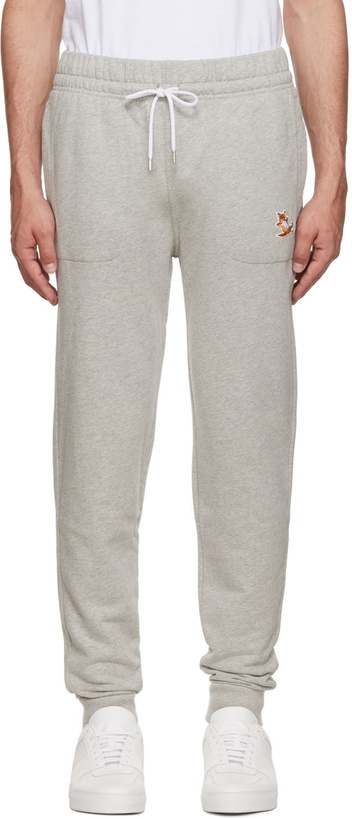 Photo: Maison Kitsuné Grey Chillax Fox Lounge Pants