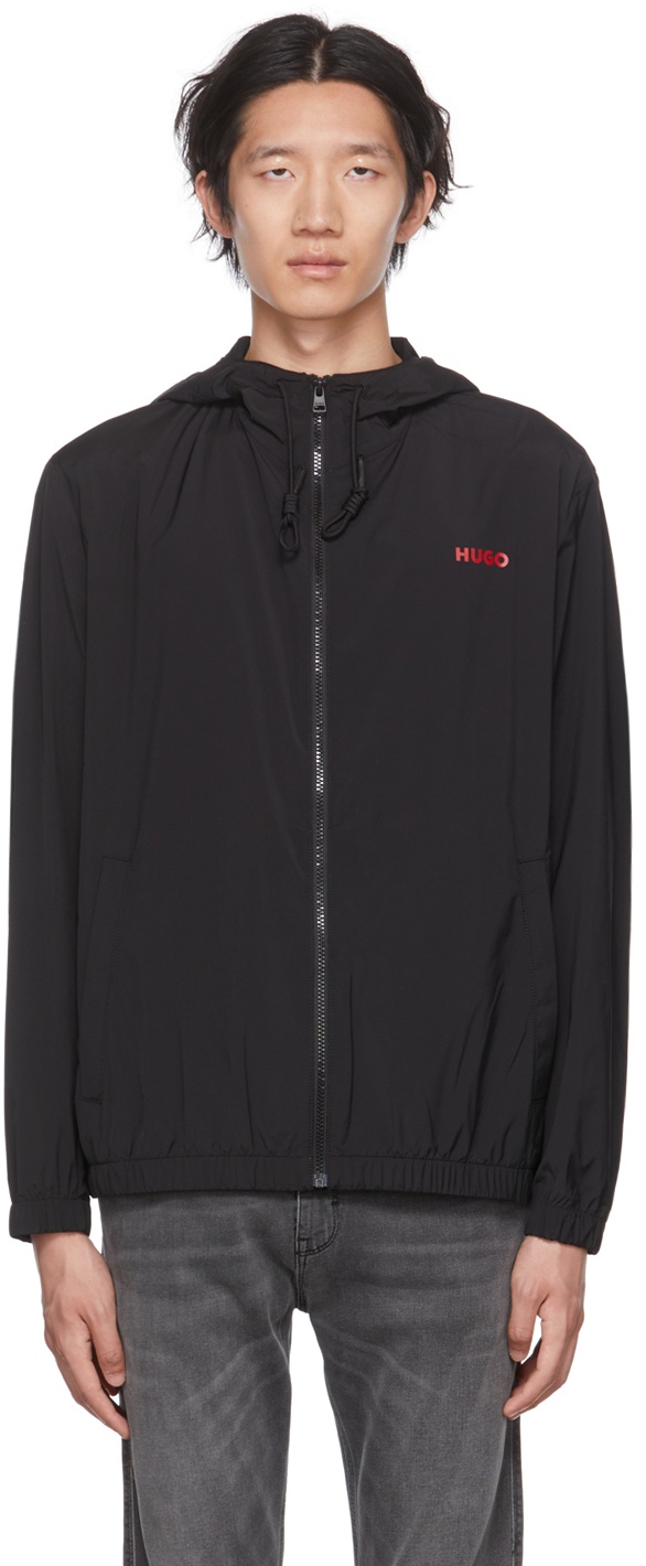 HUGO - Water-repellent puffer jacket with logo patch