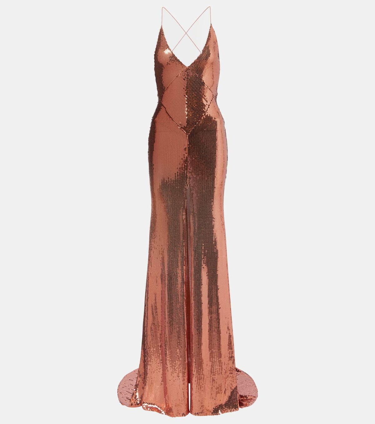 Alex Perry Open-back sequined gown