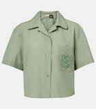 Loewe Anagram cotton-blend poplin shirt