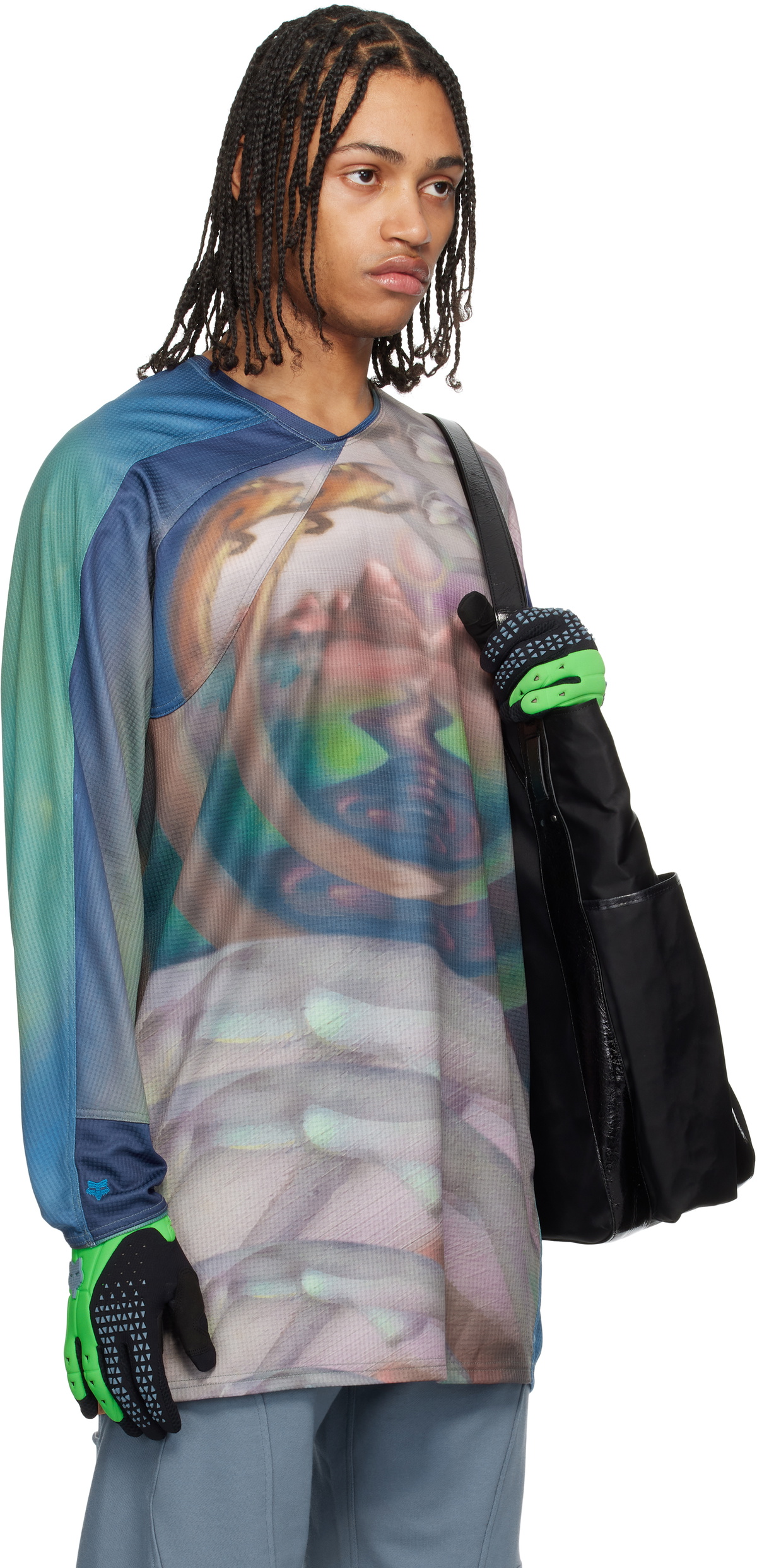 Kiko Kostadinov Multicolor Fox Racing Edition Printed Tunic T-shirt