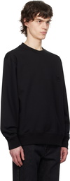 WOOYOUNGMI Black 3D Coral Back Logo Sweatshirt