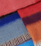 Loewe - Anagram striped mohair and wool blanket