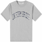 Uniform Bridge Men's Arch Logo T-Shirt in Melange Grey