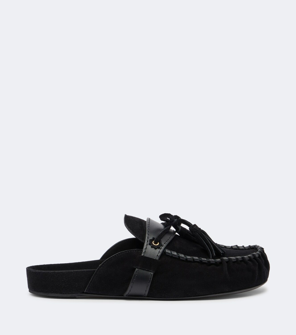 Isabel Marant Malvin leather-trimmed suede mules