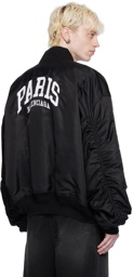 Balenciaga Black 'Paris' Bomber Jacket