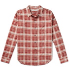 Outerknown - Highline Checked Cotton and Linen-Blend Flannel Shirt - Red