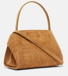 Ferragamo Hug Medium croc-effect suede shoulder bag