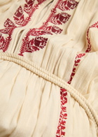 Isabel Marant étoile Liviane Embroidered Cotton Maxi Dress Beige