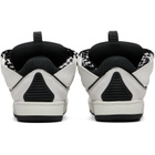 Lanvin White & Black Bicolor Curb Sneakers
