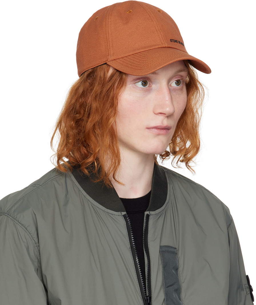 Stone Island Orange Bonded Cap Stone Island