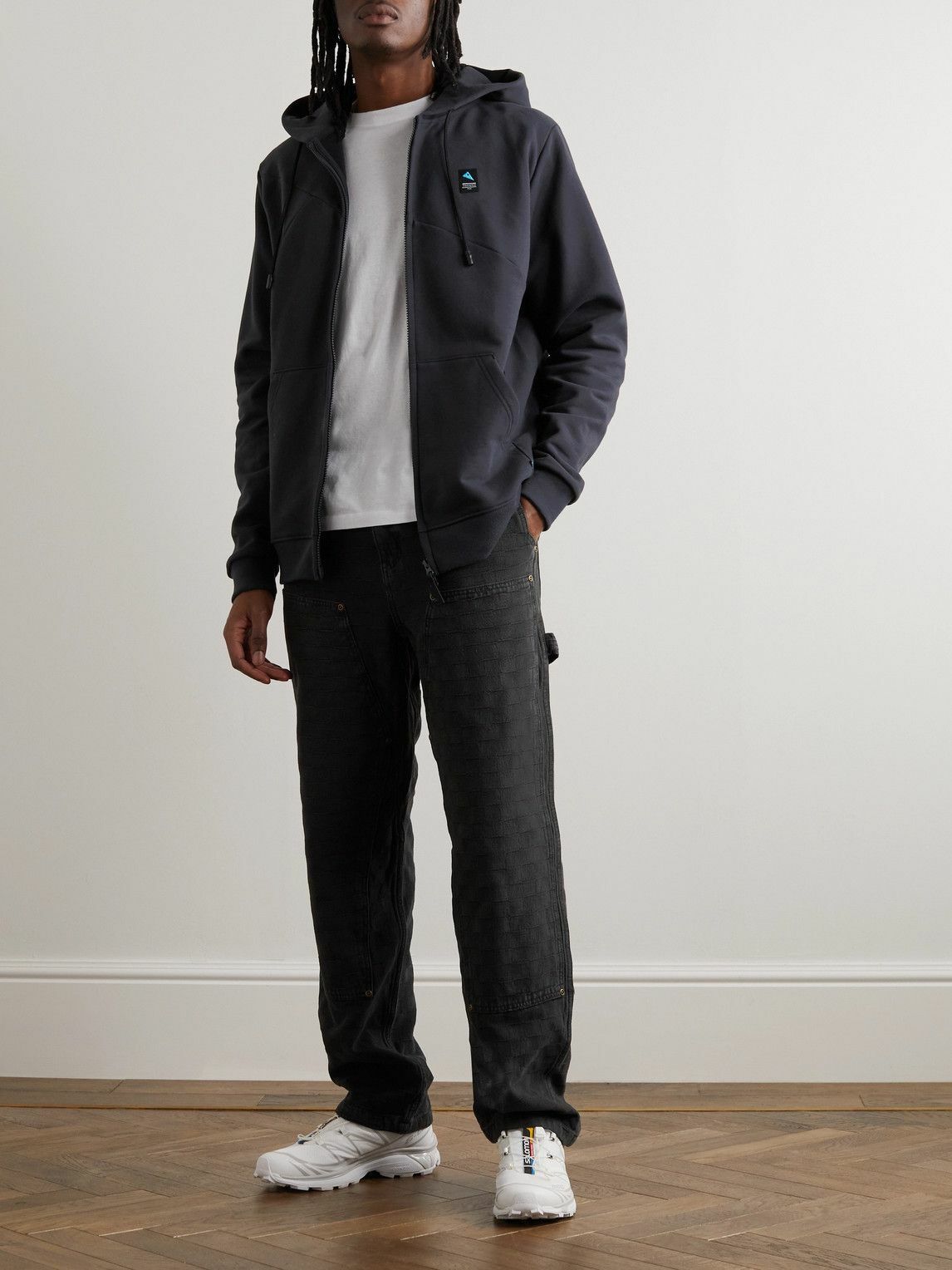 Klättermusen - Runa Maker Logo-Appliquéd Cotton-Jersey Zip-Up 