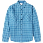 Adsum Men's No Flap Flannel Workshirt in Relax Blue