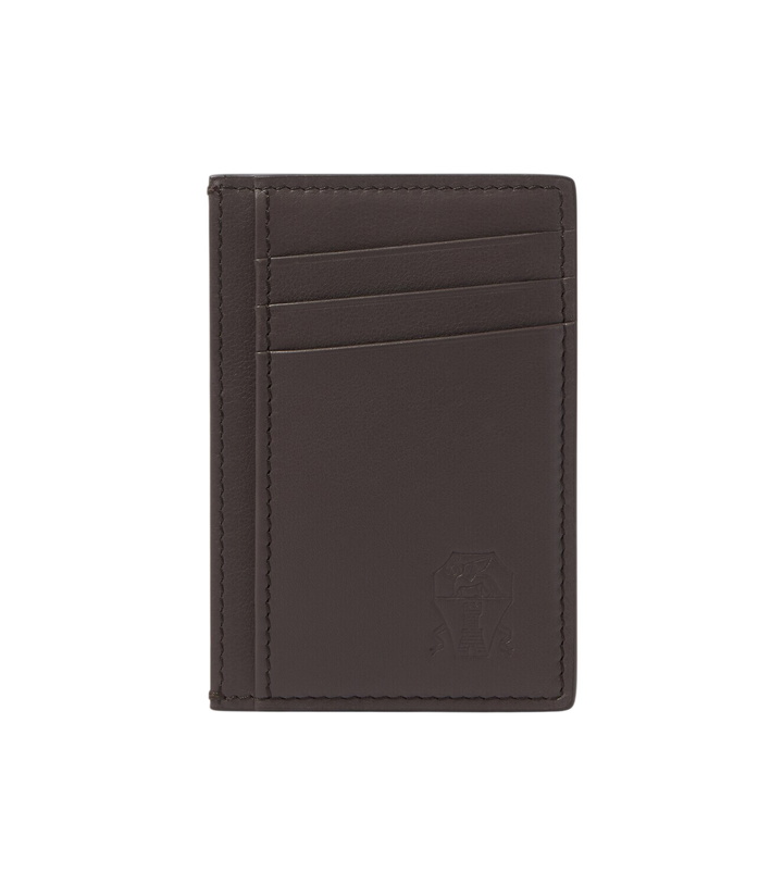 Photo: Brunello Cucinelli Debossed leather card holder