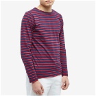 Armor-Lux Men's Long Sleeve Mariniere T-Shirt in Navy/Red