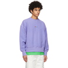 MSGM Purple Terry Micro Logo Sweatshirt