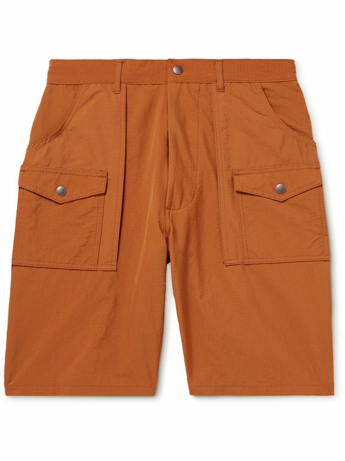 Photo: Beams Plus - Bush Wide-Leg Ripstop Shorts - Orange