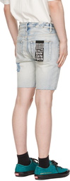 Ksubi Blue Chopper Short 2 Tone Denim Shorts