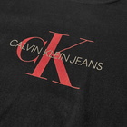 Calvin Klein Men's Archival Monogram Flock T-Shirt in Black