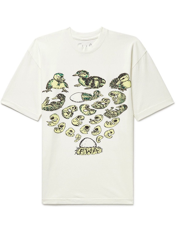 Photo: FRIENDS WITH ANIMALS - Printed Cotton-Jersey T-Shirt - White