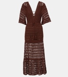 Anna Kosturova Marissa cotton crochet midi dress