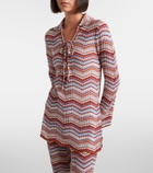 Rixo Brody chevron cotton top